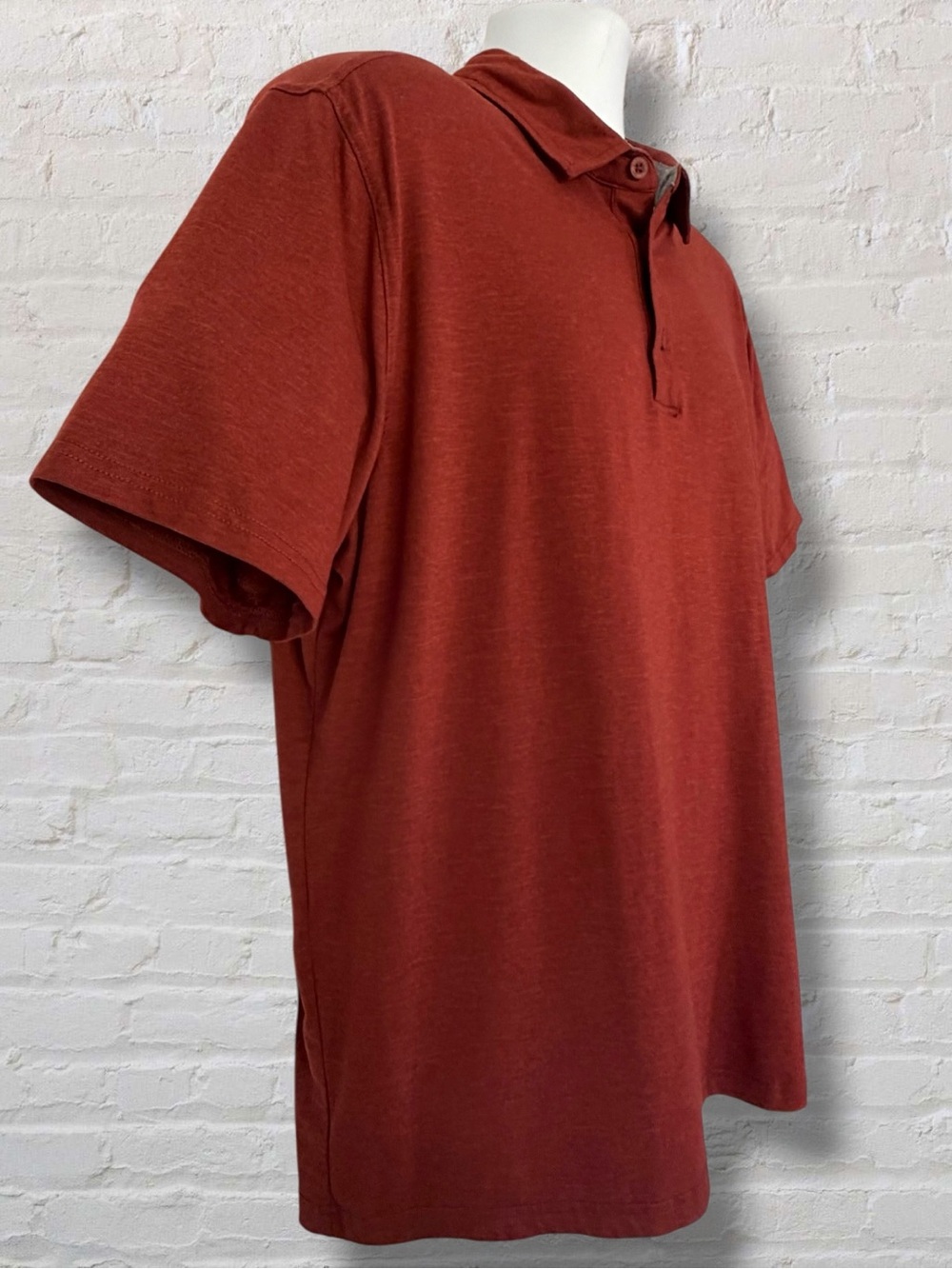 G.H. Bass Slub Jersey Polo Shirt Men’s L Red Stretch Performance Casual - Picture 3 of 9